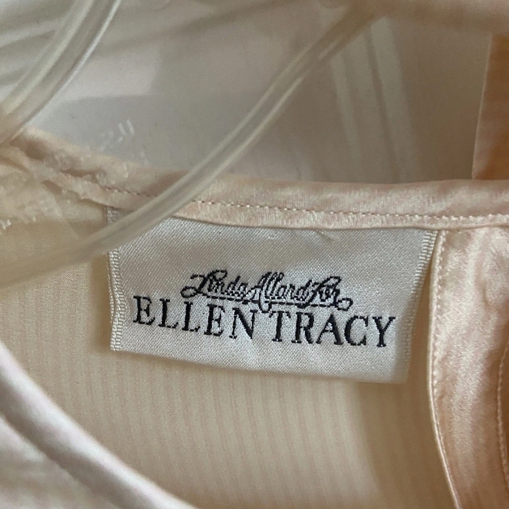 Linda Allard Ellen Tracy Silk Blouse Vintage Quiet Luxury Vintage 14 - Picture 2 of 13